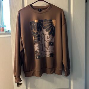 SHEIN Tan Casual Sweatshirt